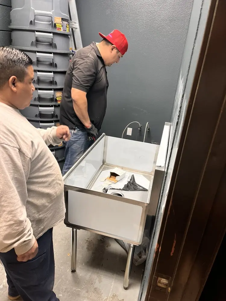 Commercial plumbing and sink installation in Veneta
